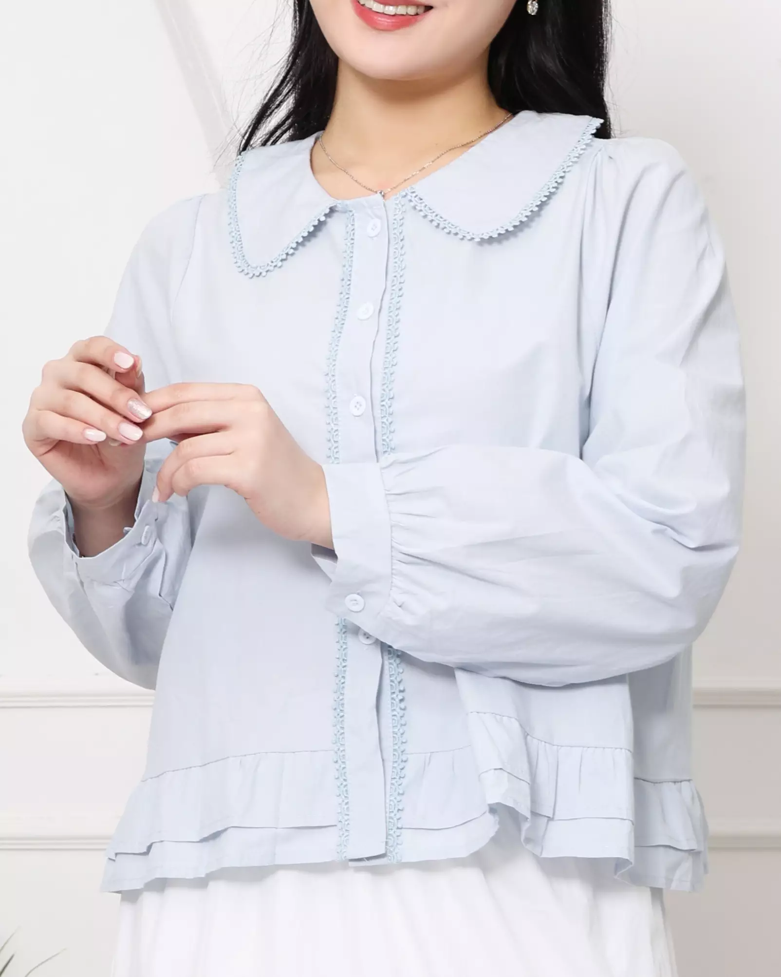 Eunha Blouse in Light Blue