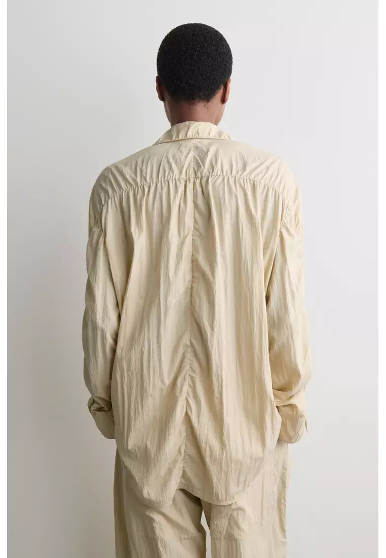 HANDMADE CRINKLED-SILK SHIRT