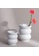 DILAS HOME Voluminous Stepped Ceramic Vase (White Small) 1C91EHL801D6BAGS_4