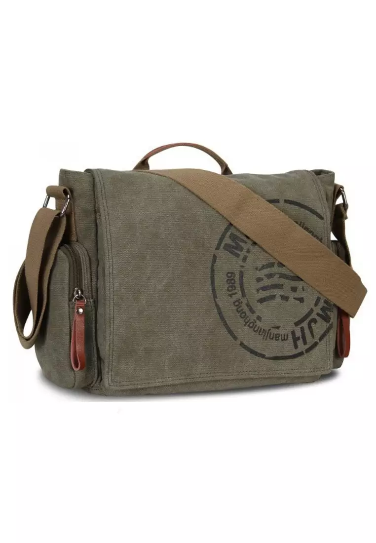 Tas Selempang Fashion Pria Messenger Printing Material Canvas ORIGINAL