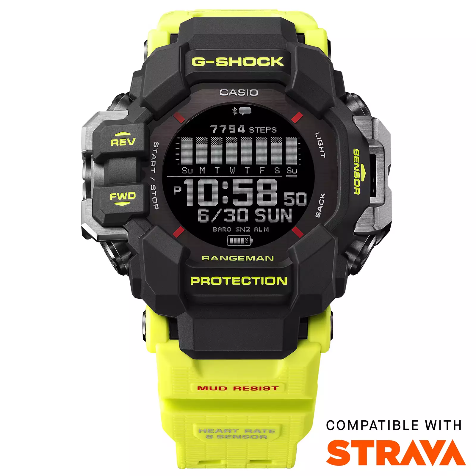 Casio G-Shock Master Of-G Rangeman - Jam Tangan Digital Pria - Yellow Black - Resin Band - GPR-H1000RY-1A9
