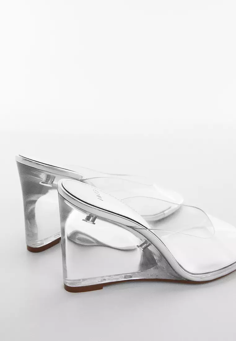 Buy Mango Transparent Vinyl Wedge Sandals 2024 Online ZALORA