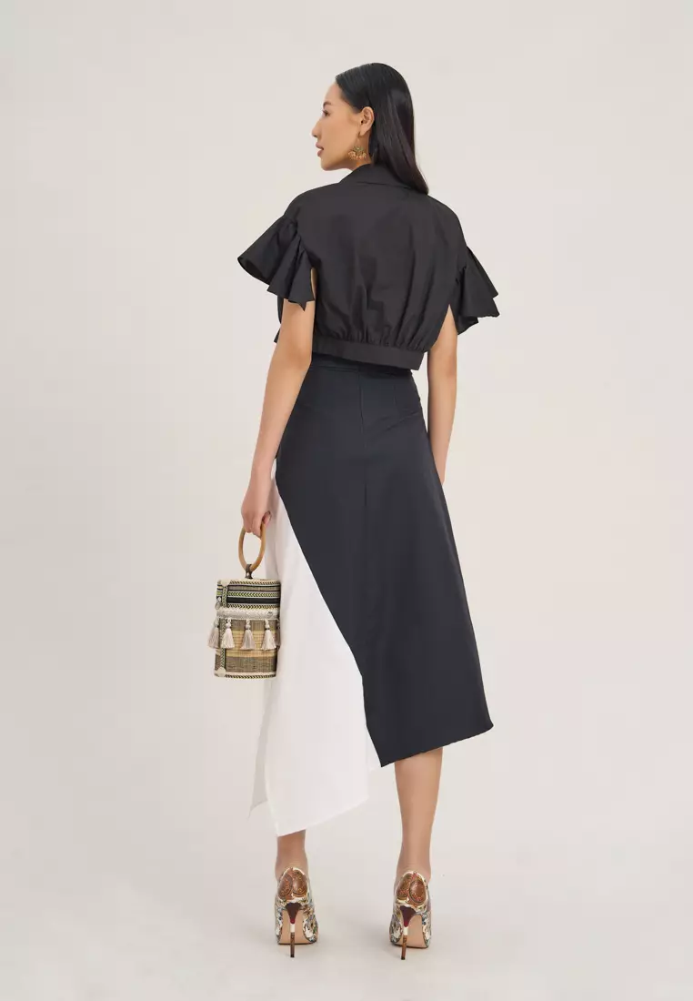Black Linen Kate Skirt