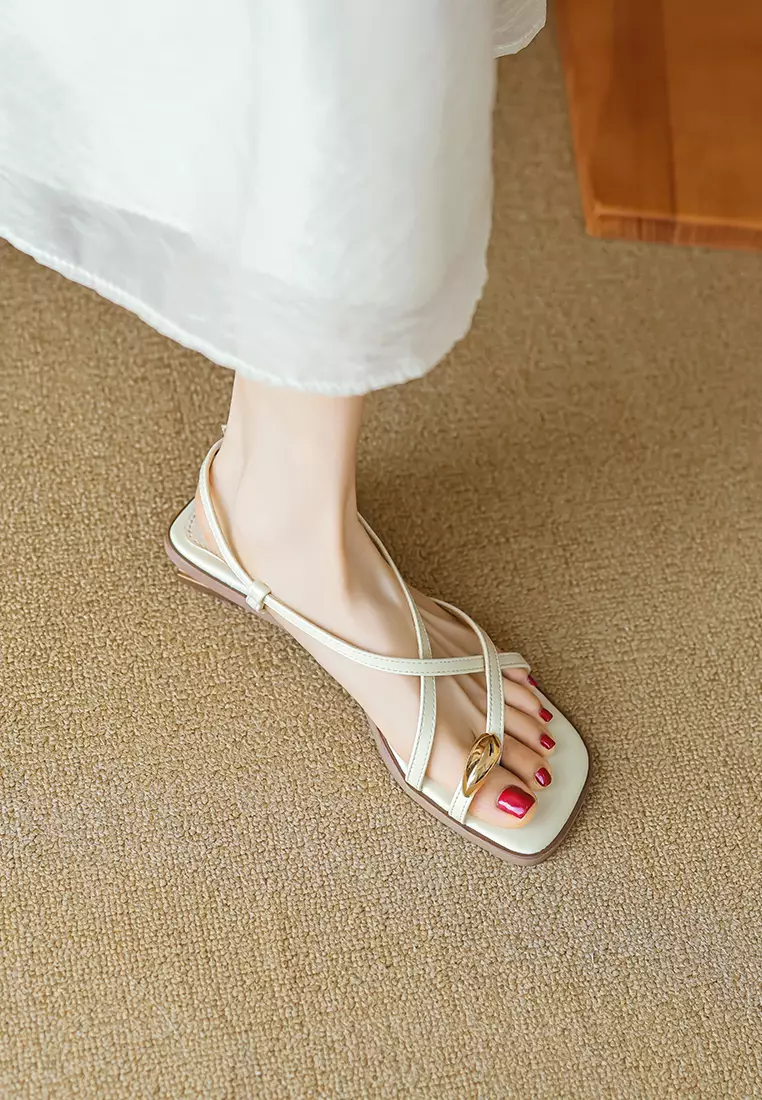 2CM Cross Strap Clip Toe Sandals WW288-3