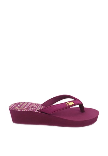 Ripples purple Astrial Aztec Ladies Mid Wedge Sandals 5F8A1SH2004B24GS_1