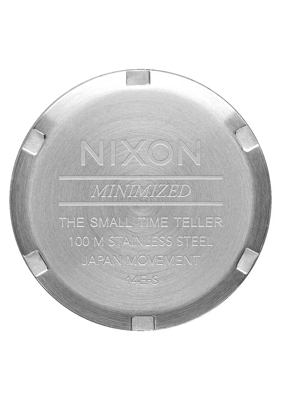 Nixon Small Time Teller LEather Navy and White