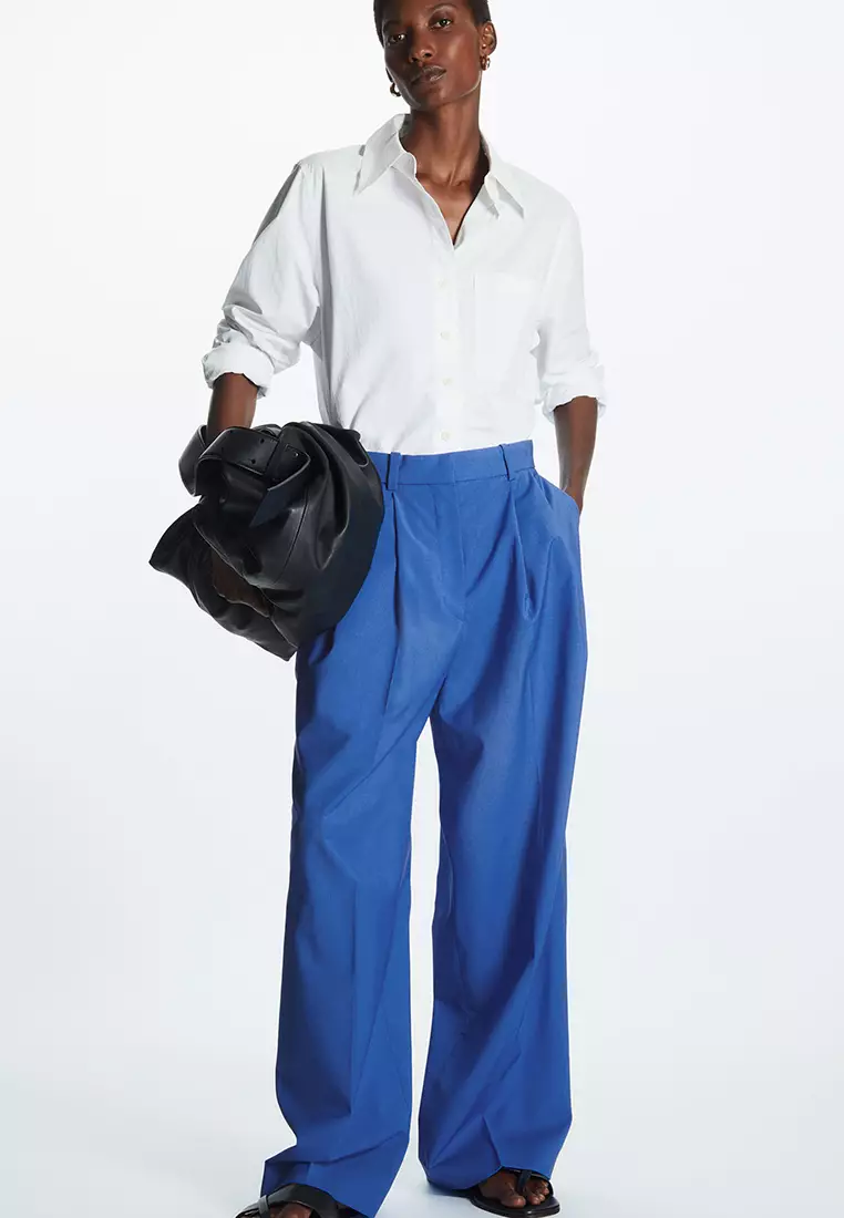 Buy COS Wide Leg Pleated Trousers 2024 Online ZALORA Philippines