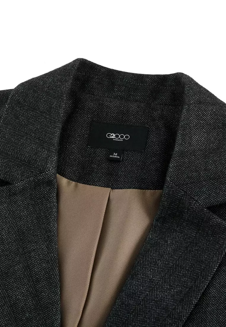 Long Sleeve Slim Fit Suit Blazer