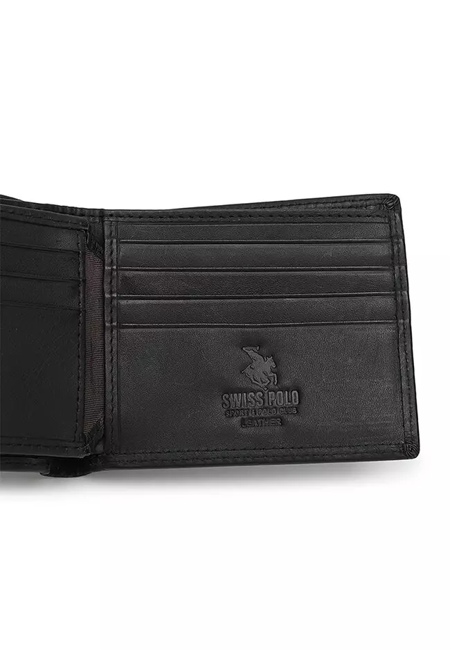 Men's Genuine Leather RFID Blocking Wallet - Black