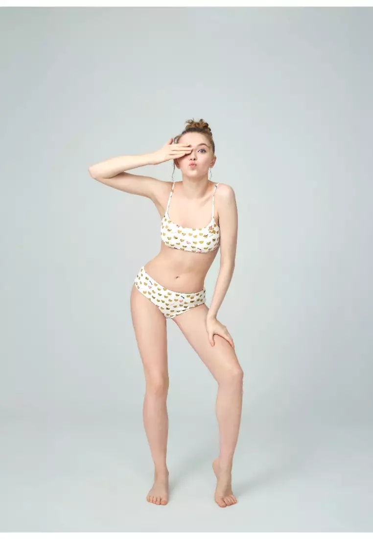 arena x Tsumori Chisato聯乘系列 女士貓臉圖案印花比基尼兩件套裝