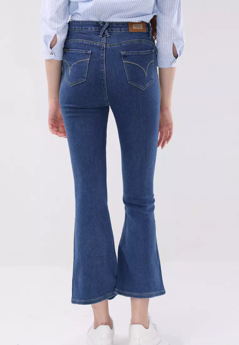 Denim Long Pants Flare Ladies