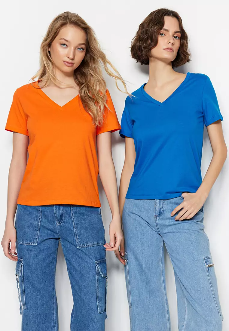 2-Pack V-Neck T-Shirts