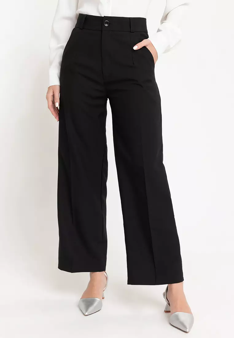 Buy BADOMODA Tasha Wide Leg Slacks 2024 Online | ZALORA Philippines