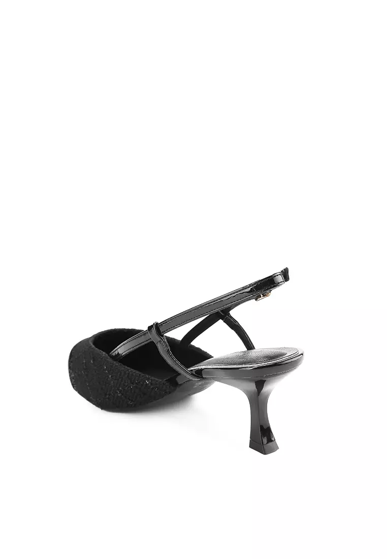 Demii J2477-1 Heels Mules Black