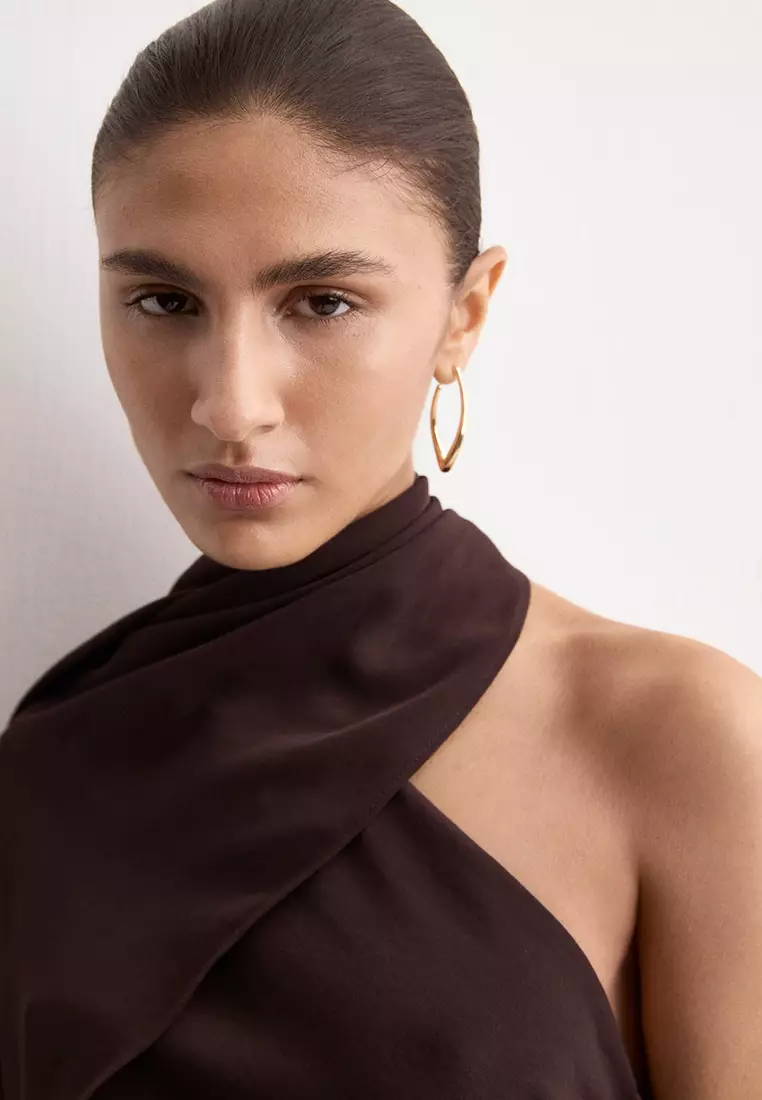 Asymmetrical Dress With Scarf