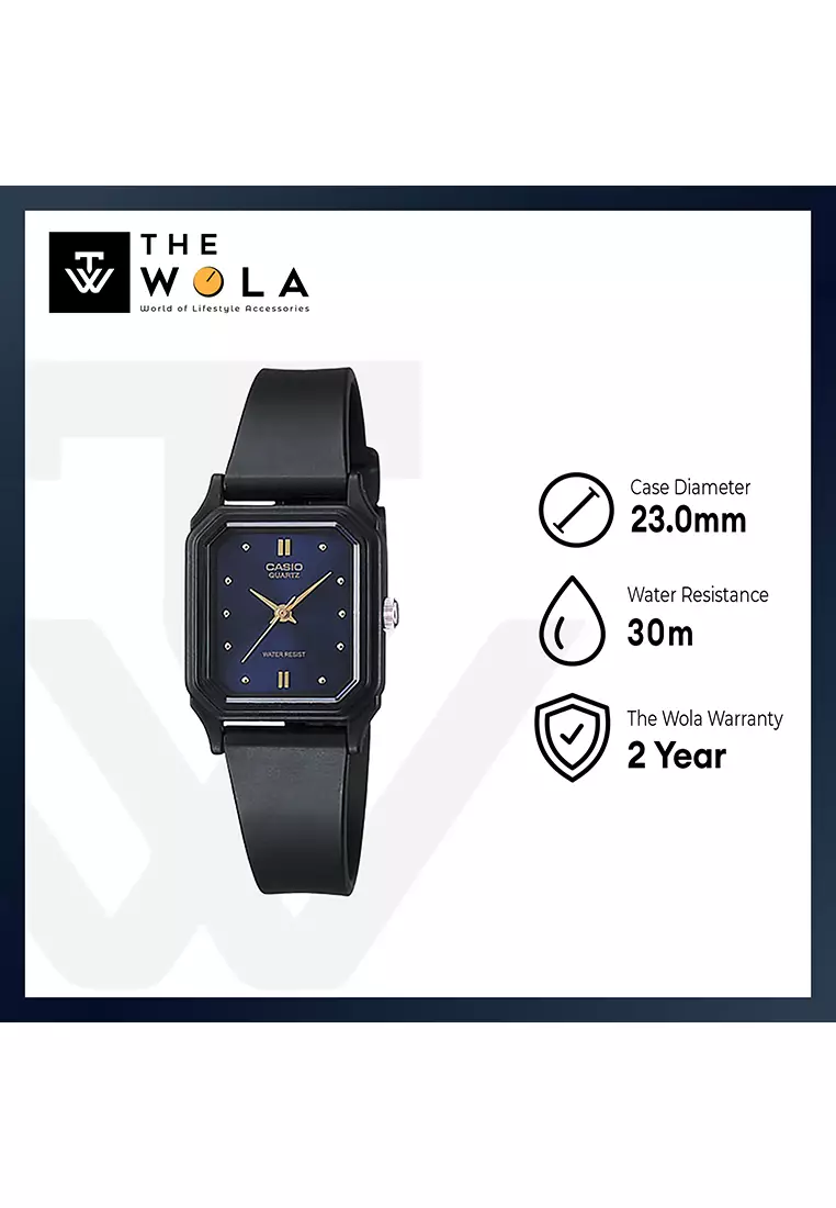 Women's Analog Watch LQ-142E-2A Black Resin Band Ladies Watch