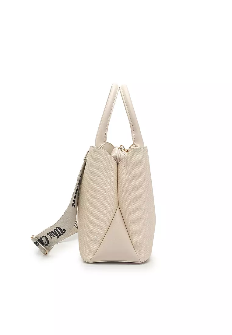 Women's Top Handle Bag / Sling Bag / Crossbody Bag (Tas Selempang / Tas Tangan) - Krem