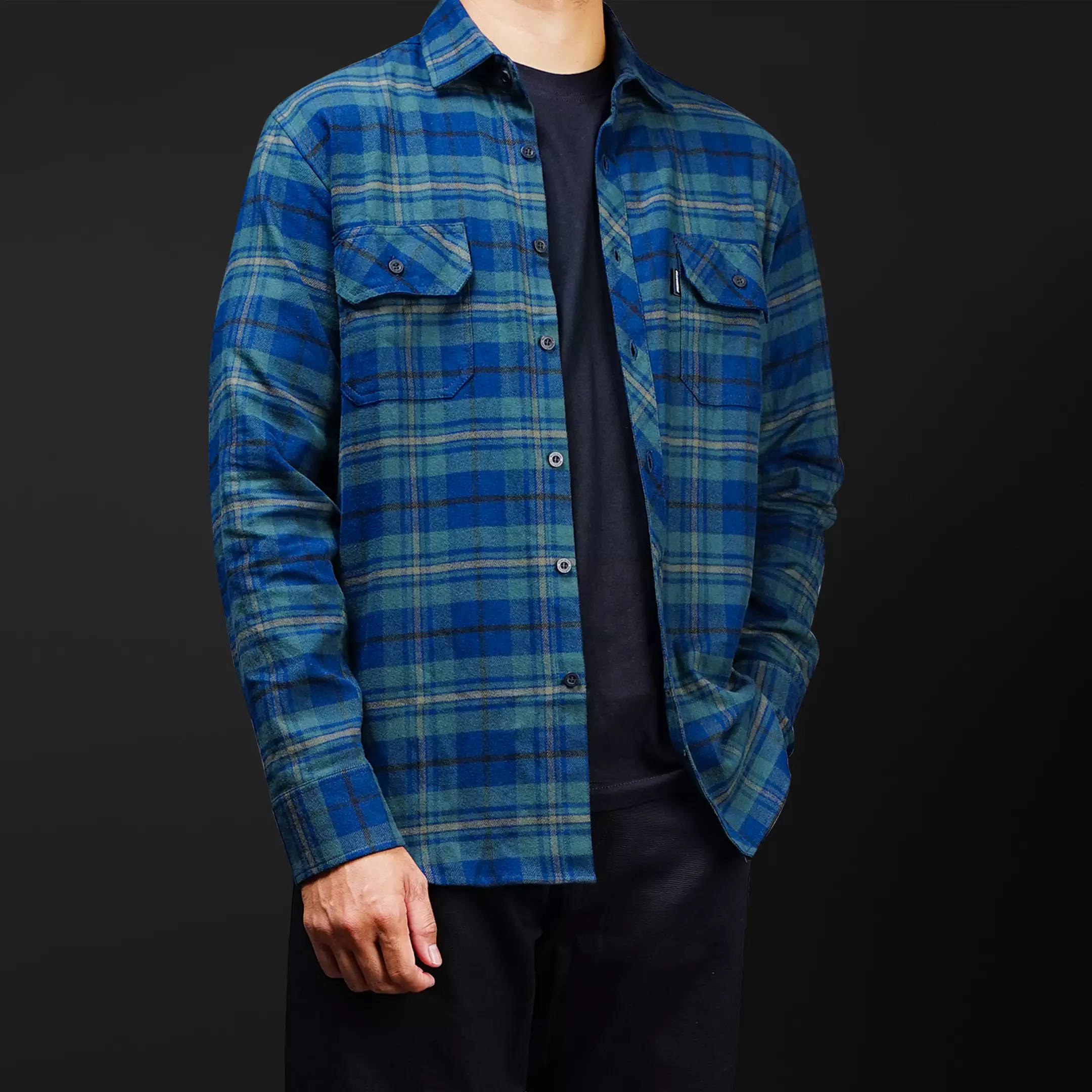 Gloaming Kemeja Flanel Veterano Unisex Panjang Avantia
