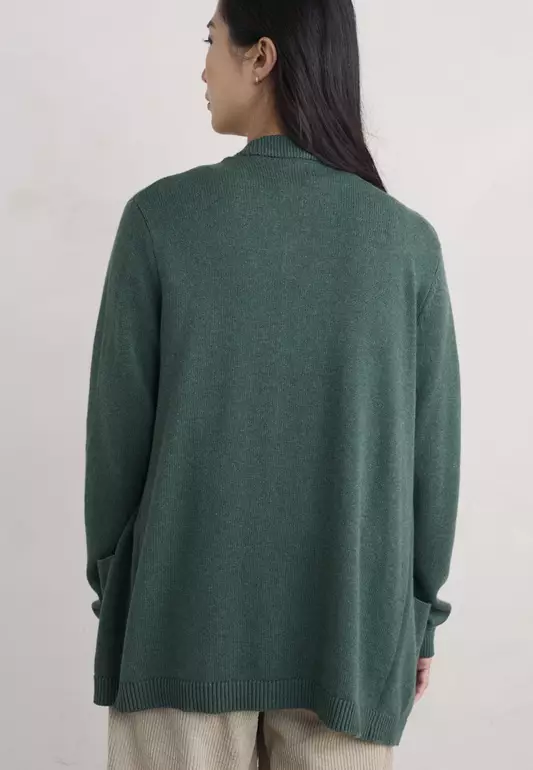 Seasalt Cornwall Green Riverboat Cardigan