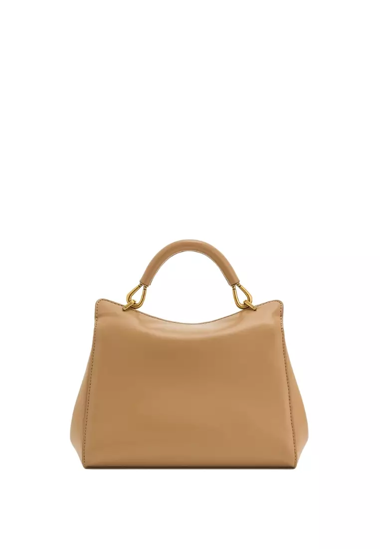 Lucia Classic Top Handbag - Brown