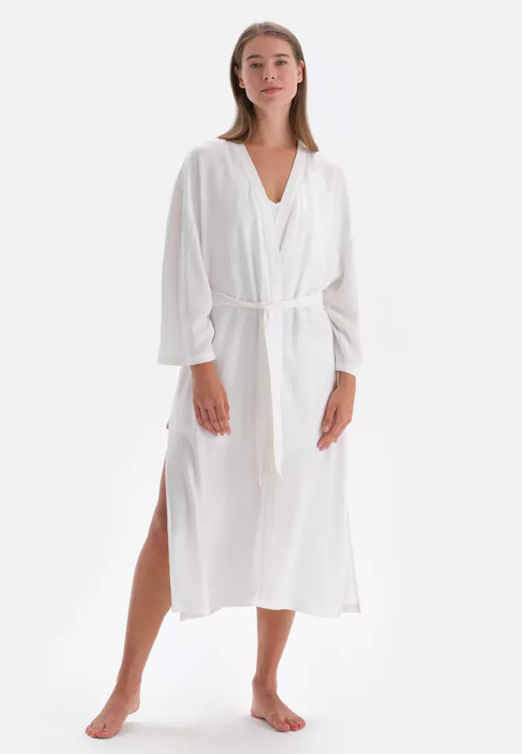 White cotton housecoat sale