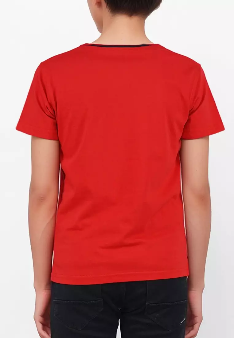 Crocodile KIDS MATT 1918 Red - Kaos Anak Kids T-Shirt Original - Katun