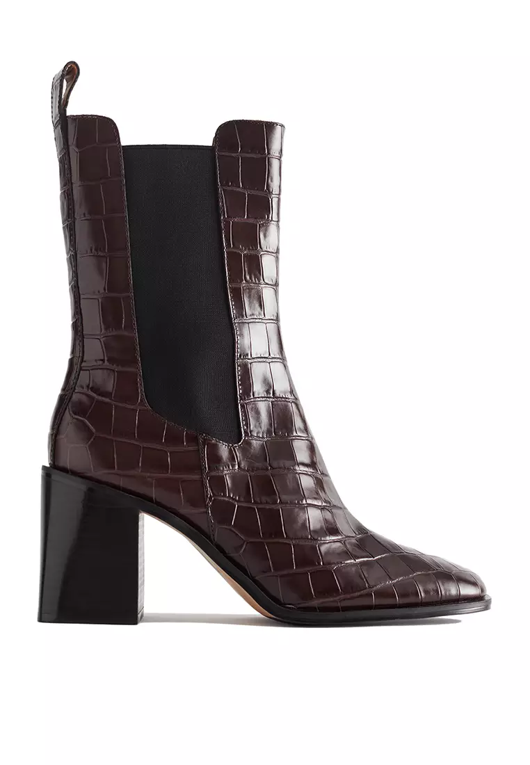 Discount on & Other Stories  shoes - SKU: Heeled Leather Chelsea Boots