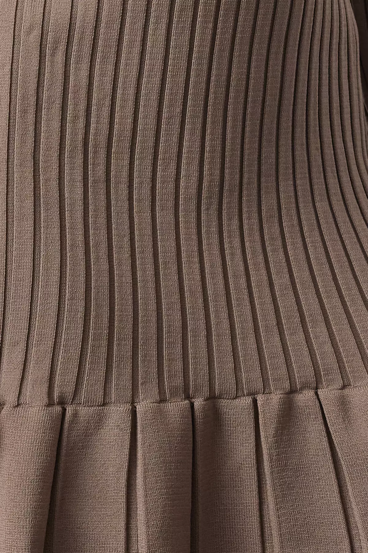 Mink Mini Knitwear Pleated Skirt Detailed Dress TWOAW24EL00013