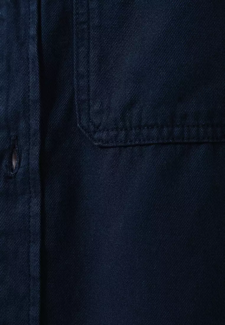 100% Cotton Overshirt With Pockets