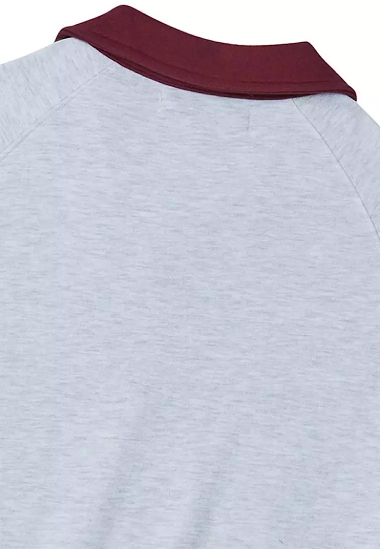 Coloring Collared Sweatshirt Heather Gray