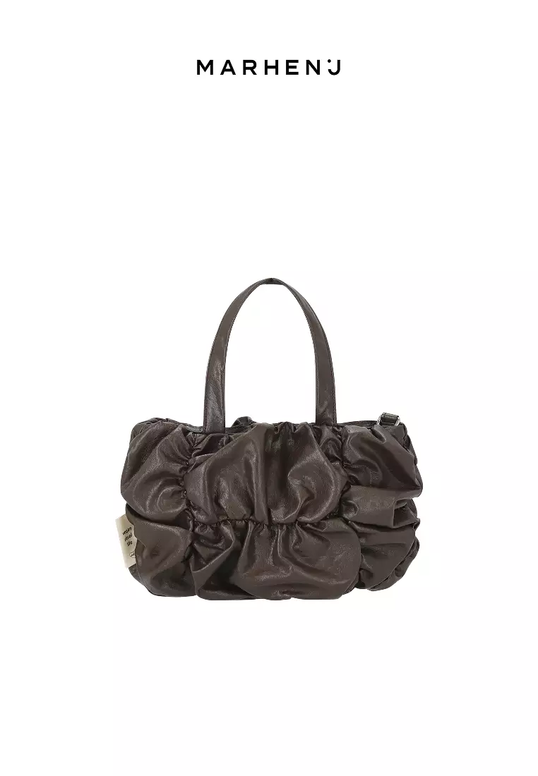 POPCORN JAZZ Nylon Crossbody Bag Brown
