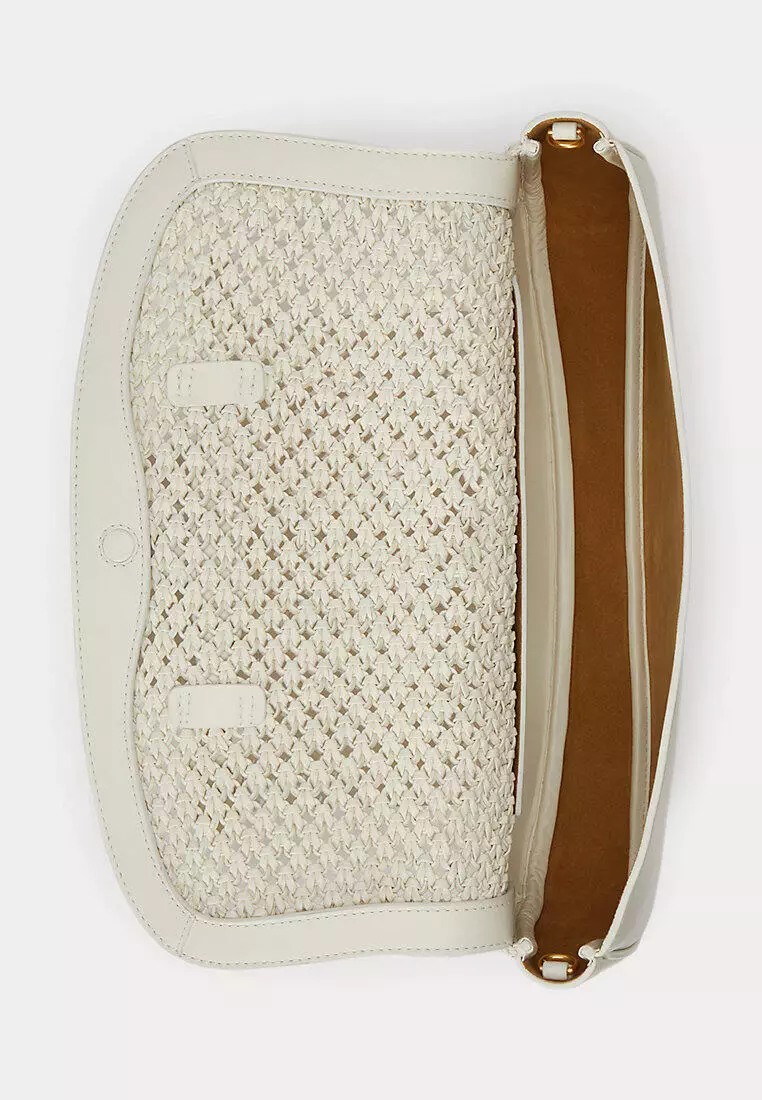 Polo Ralph Lauren Women Bellport Woven Leather Long-Flap Clutch