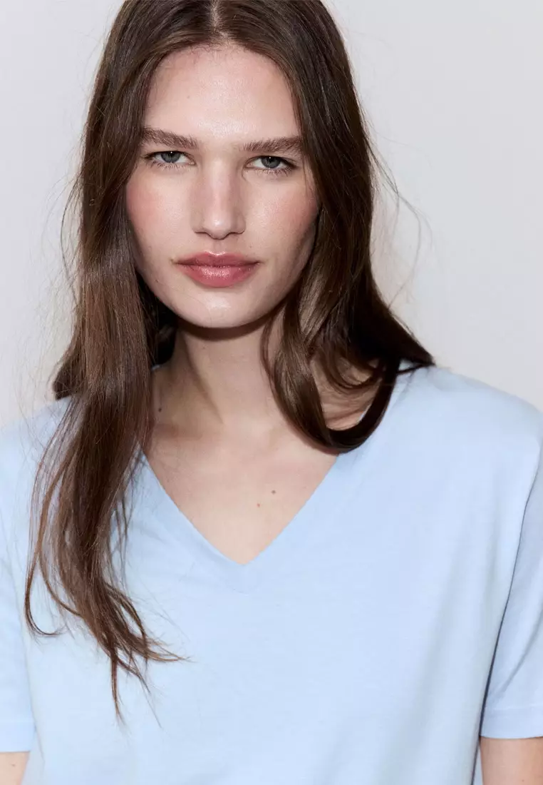 V-Neck Cotton T-Shirt