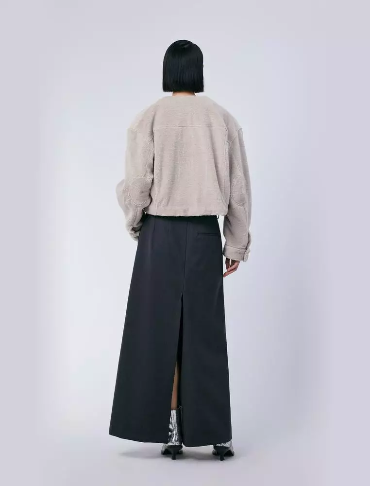 仿皮草寬鬆外套