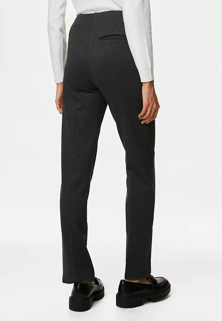 Jersey Twill Straight Leg Trousers