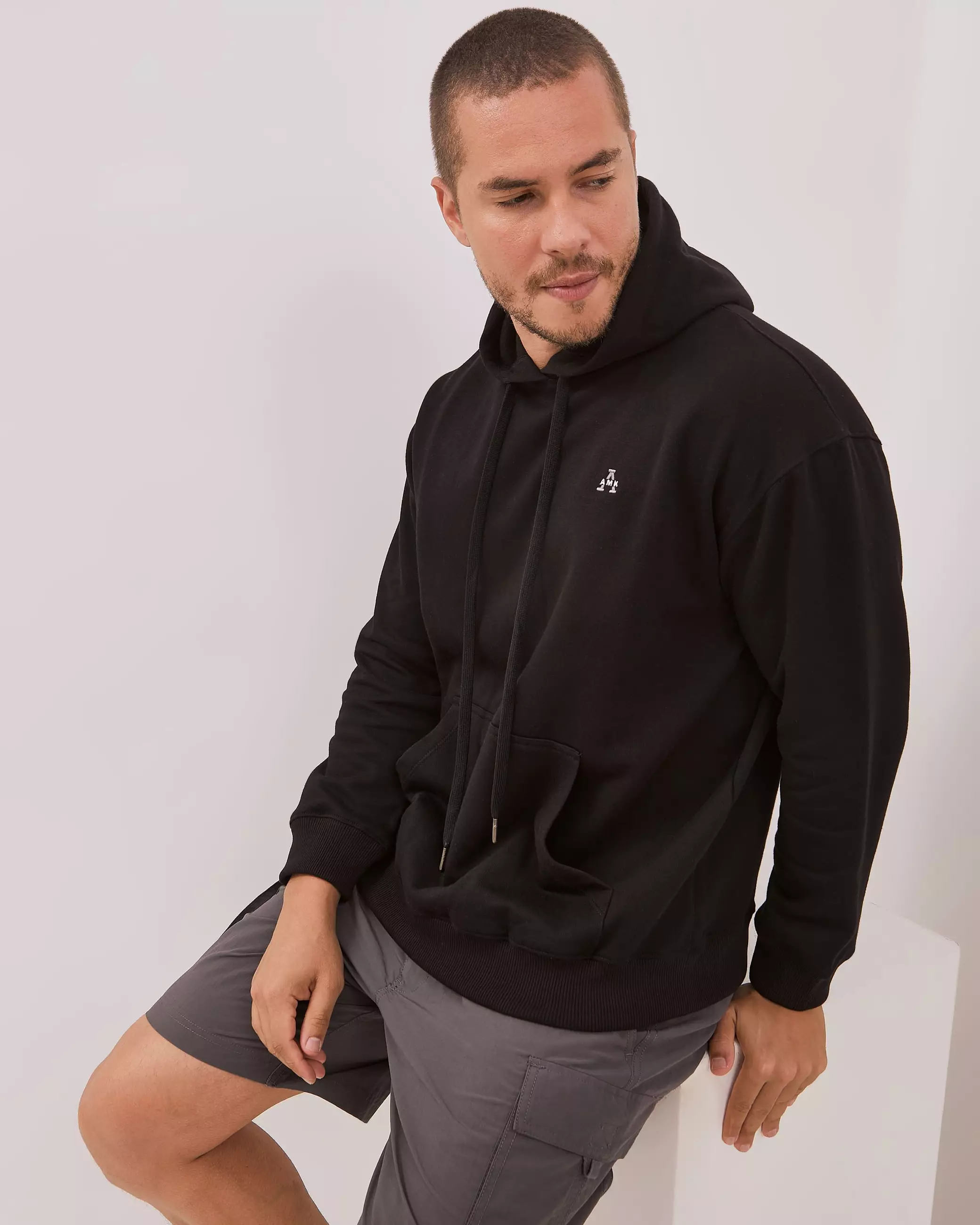 AMK Hoodie Panjang Pria JC Rayder L/S Black