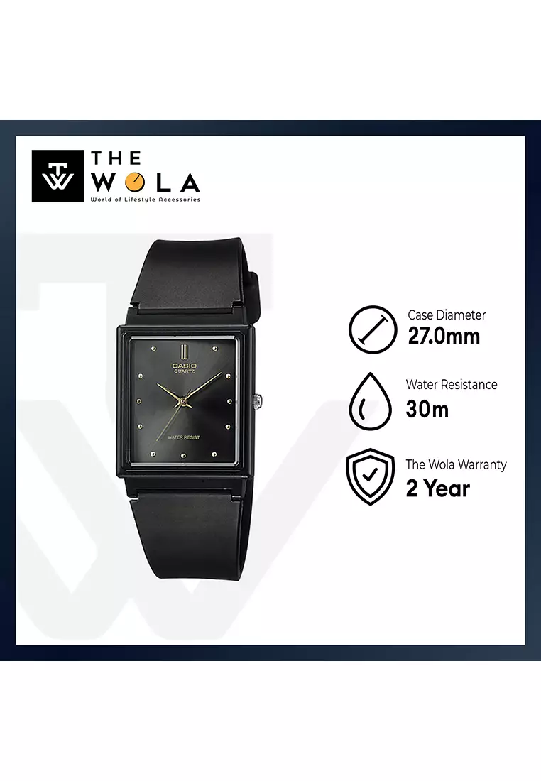 Men's Analog MQ-38-1A Black Resin Band Casual Watch