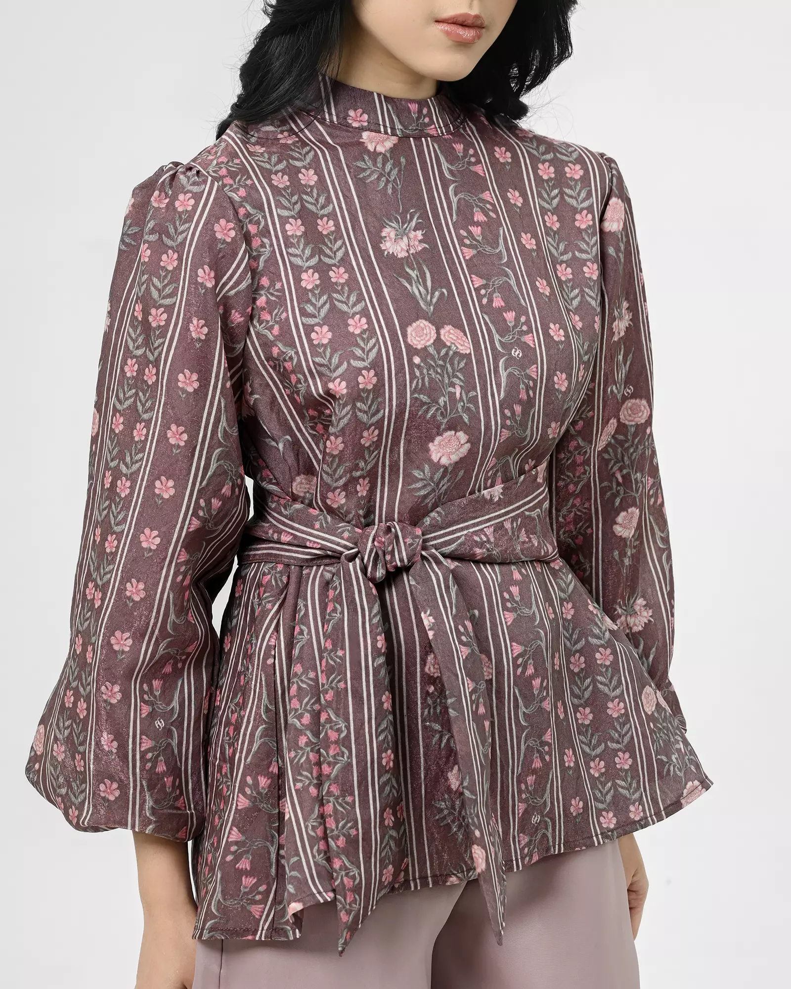 Geulis.id RAMANTA BLOUSE - MAHOGANY