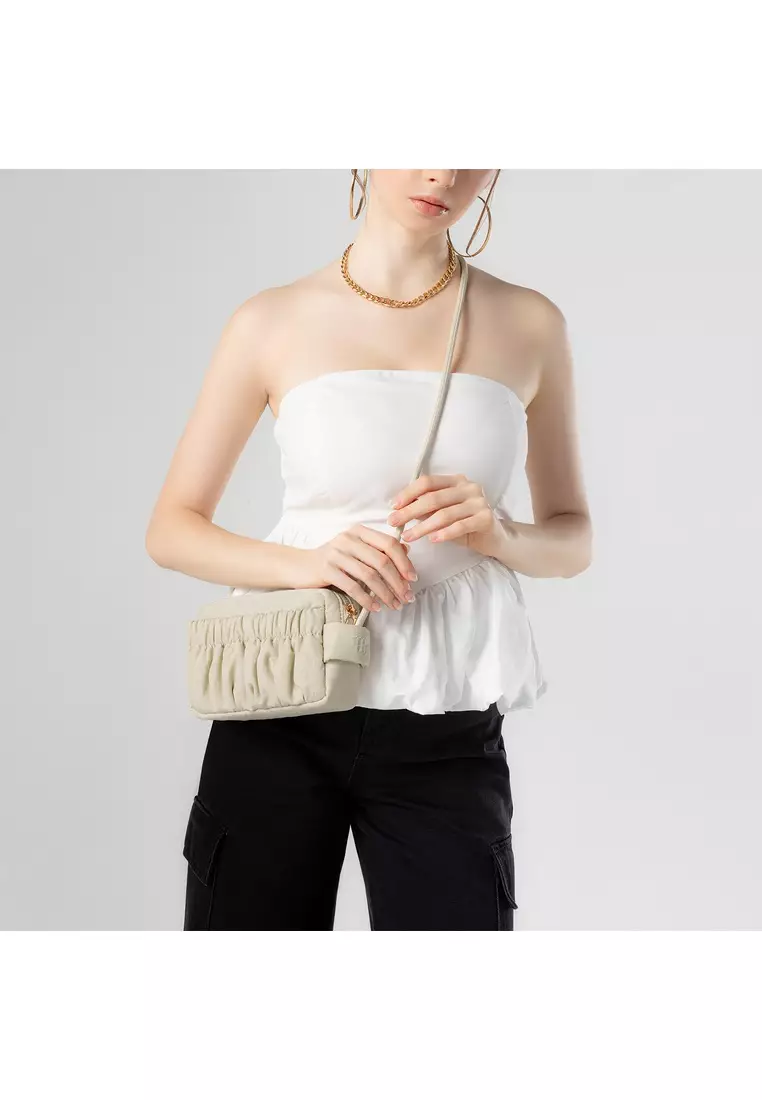 Poofah Crossbody Bag - Beige