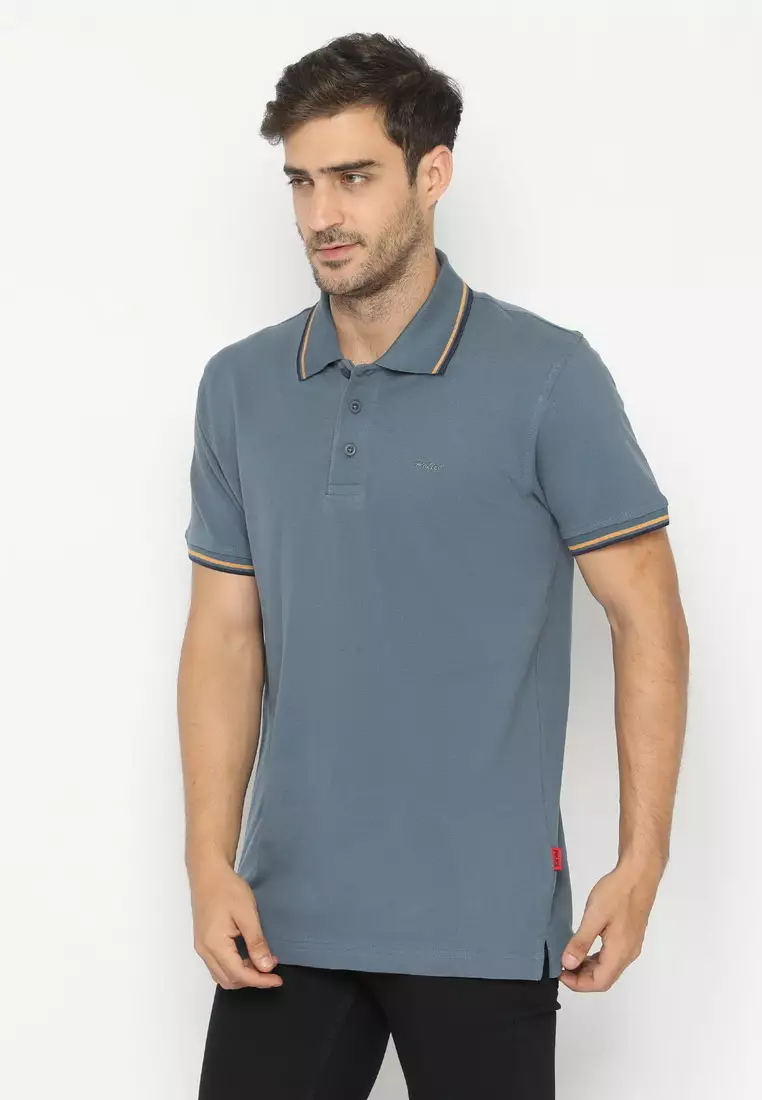 POLICE Polo Shirt Krah Stripes Pria 207200161