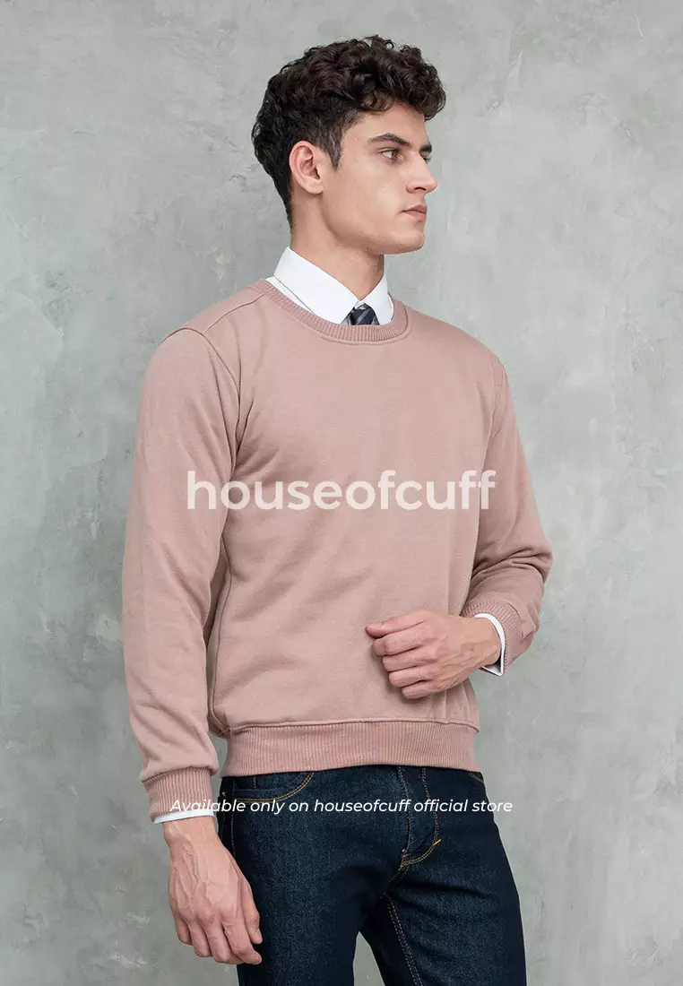 Houseofcuff Sweatshirt Sweater Basic Crewneck Dusty Pink