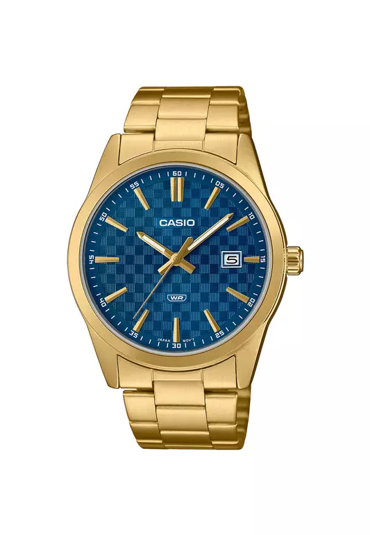 Men's Analog Watch MTP-VD03G-2A Gold Stainless Steel Strap