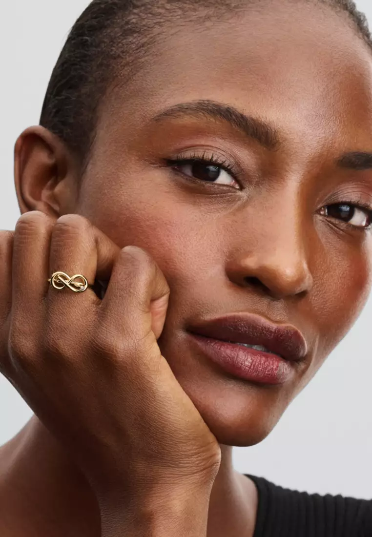 Pandora 14k Gold Plated Infinity Knot Ring