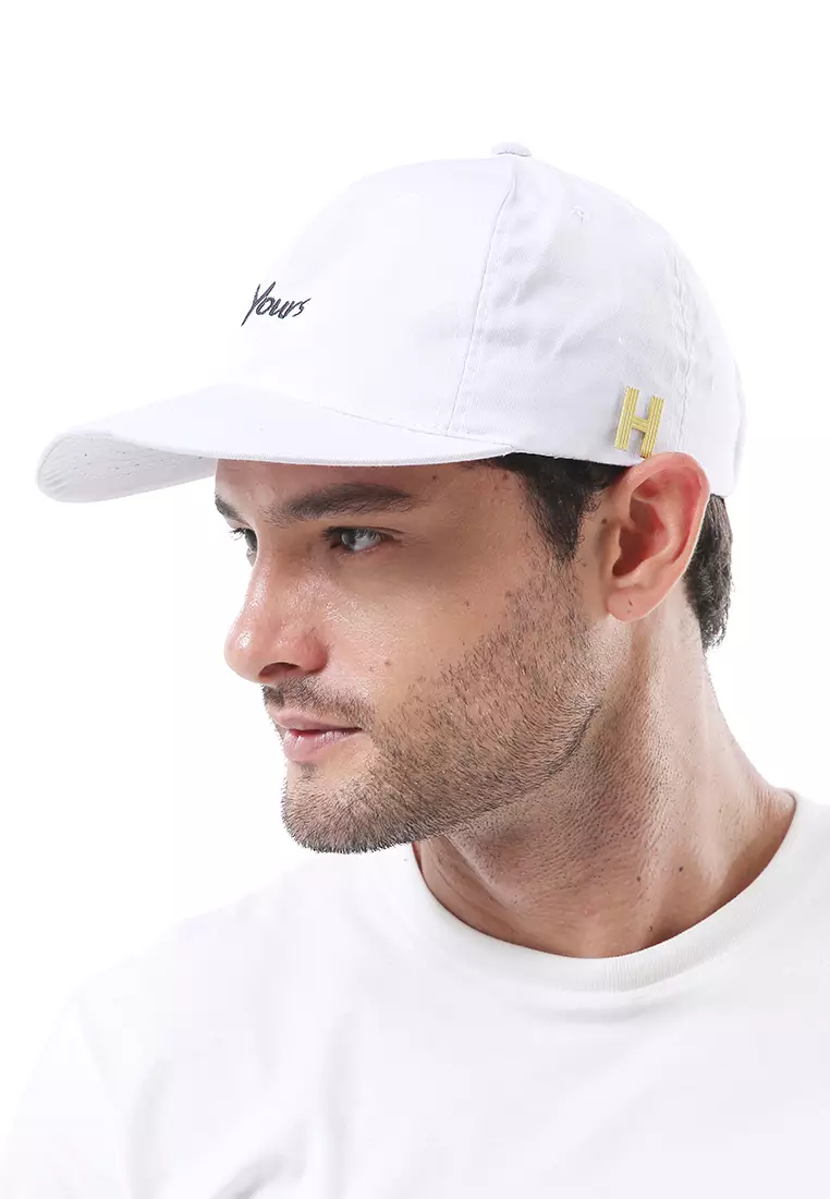 Drsh Topi Baseball Aksesoris Fashion Pria Wanita Bordir YOURS Resizable Strap Material Dril ORIGINAL - White