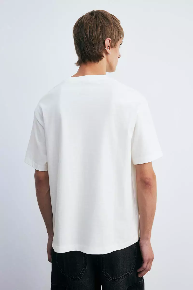 ◆PLASMA SPHERE◆ MISTY TSHIRT IN WHITE Overfit printed T-sh Puma cotton t-shirt Essentials white color at PRM US