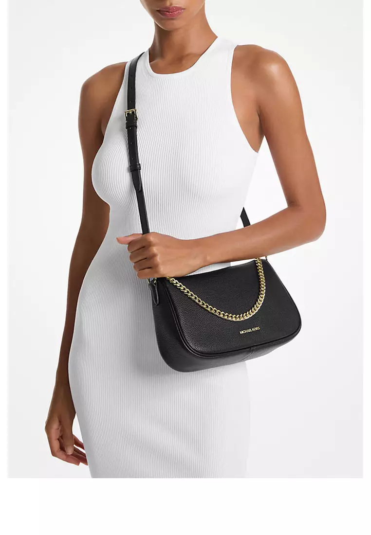 Carmela Medium Pebbled Leather Convertible Crossbody Bag