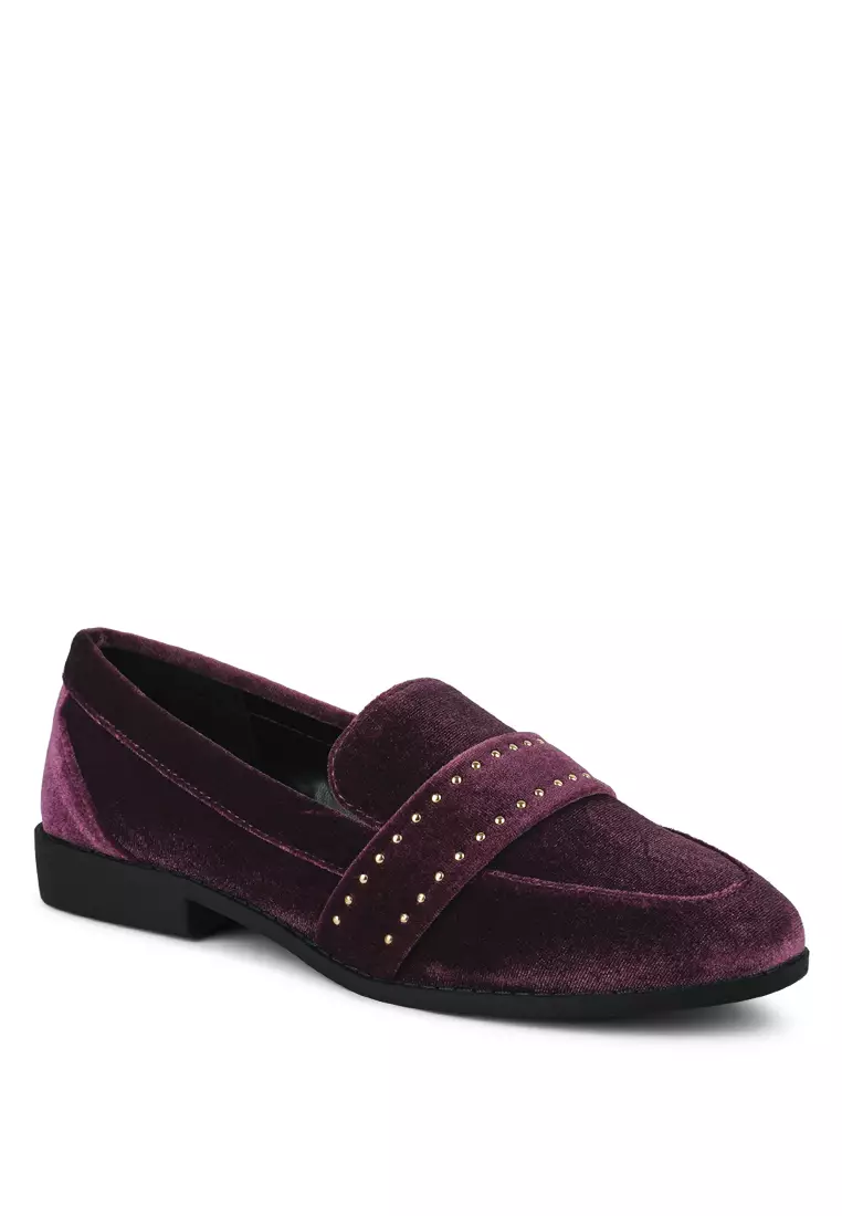 Maroon velvet hot sale dress shoes