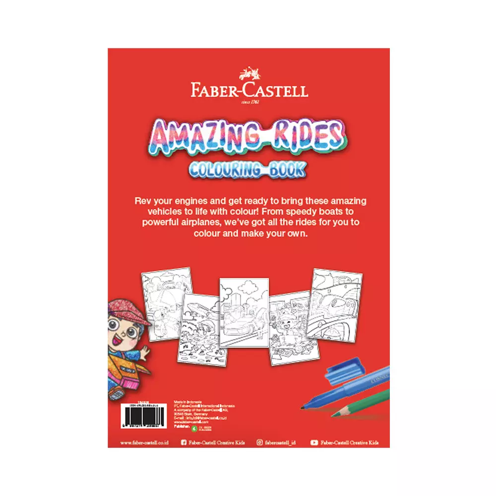 Faber Castell Buku Gambar Mewarnai Amazing Rides 104025