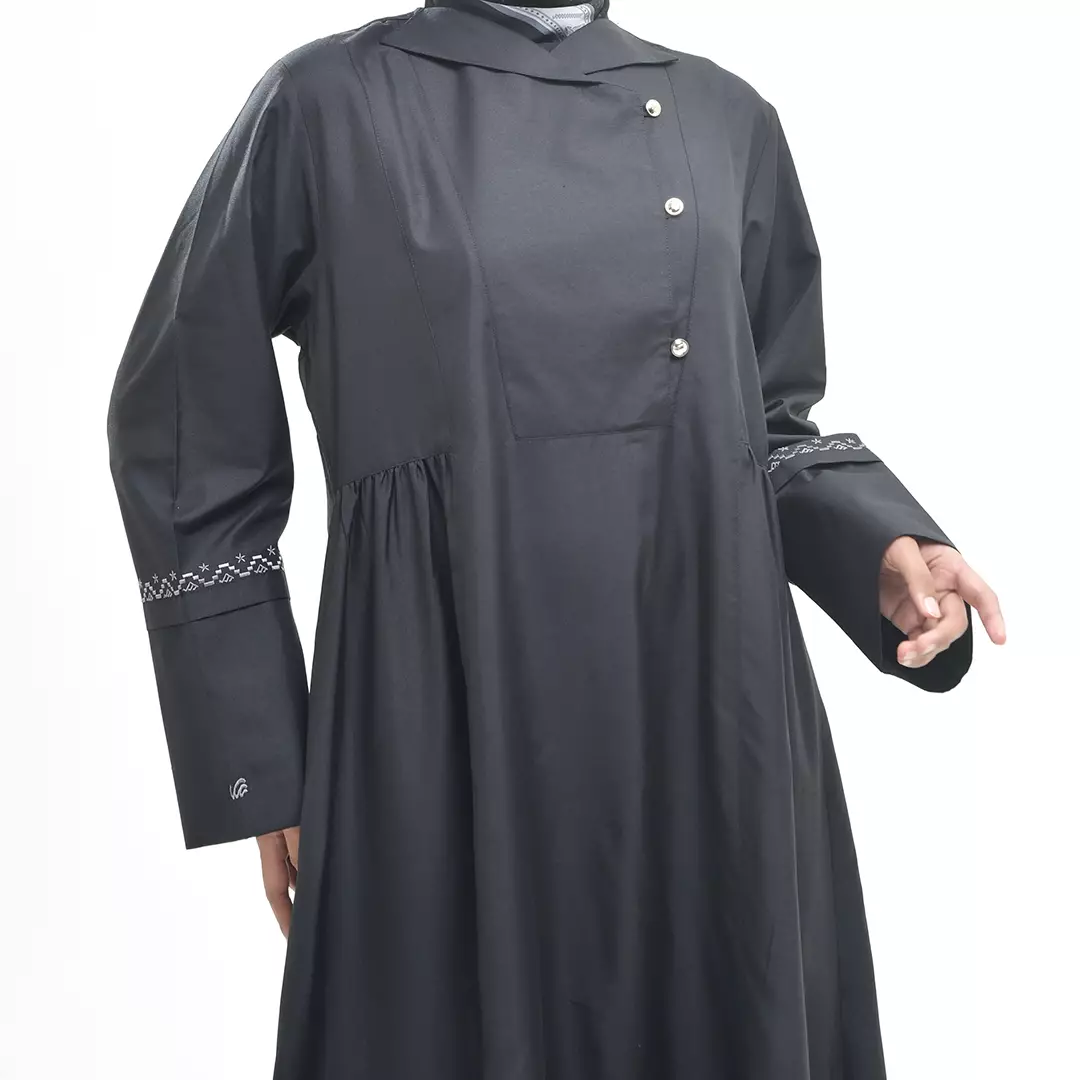 Rabbani - Dress Muslim Wanita Dewasa Lengan Panjang Sarang Couple Dresslim Daneswara Ecxlusive - Black