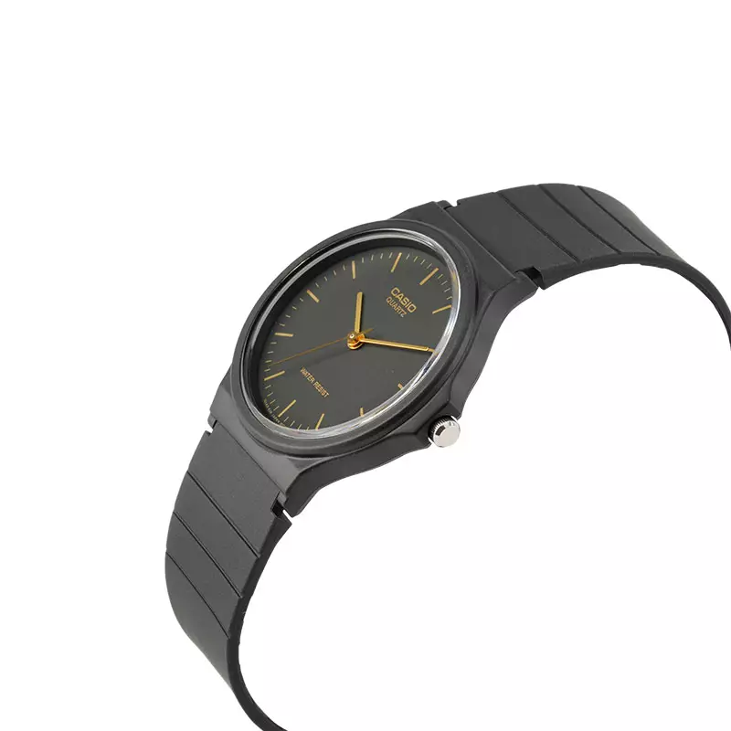 Jam Tangan Unisex Casio General MQ-24-1ELDF Classic Black Dial Black Resin Band